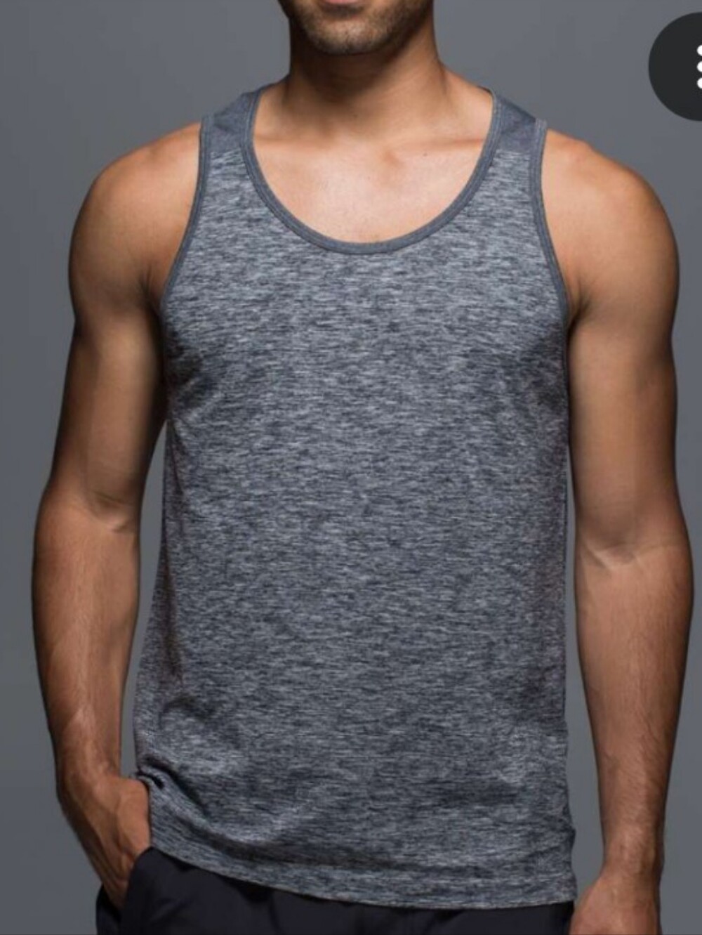 lululemon athletica Men's Heather Charcoal Tank Top